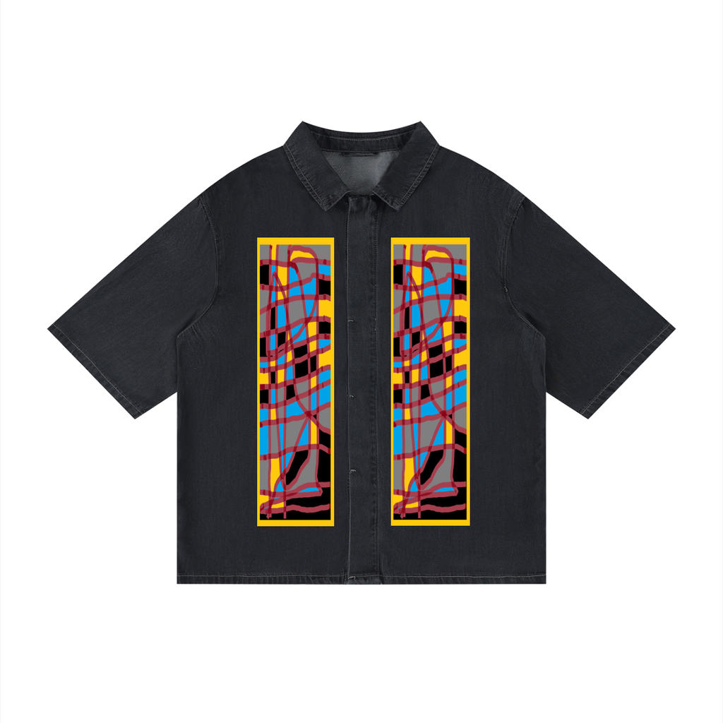 Unisex Vintage Wash Drop Shoulder Lyocell Shirt