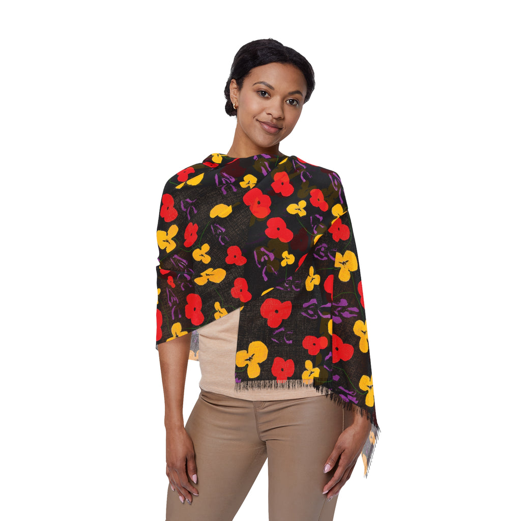 Mickey Ditsy Print Light Scarf – Black Red Yellow Minnie Ears Pattern