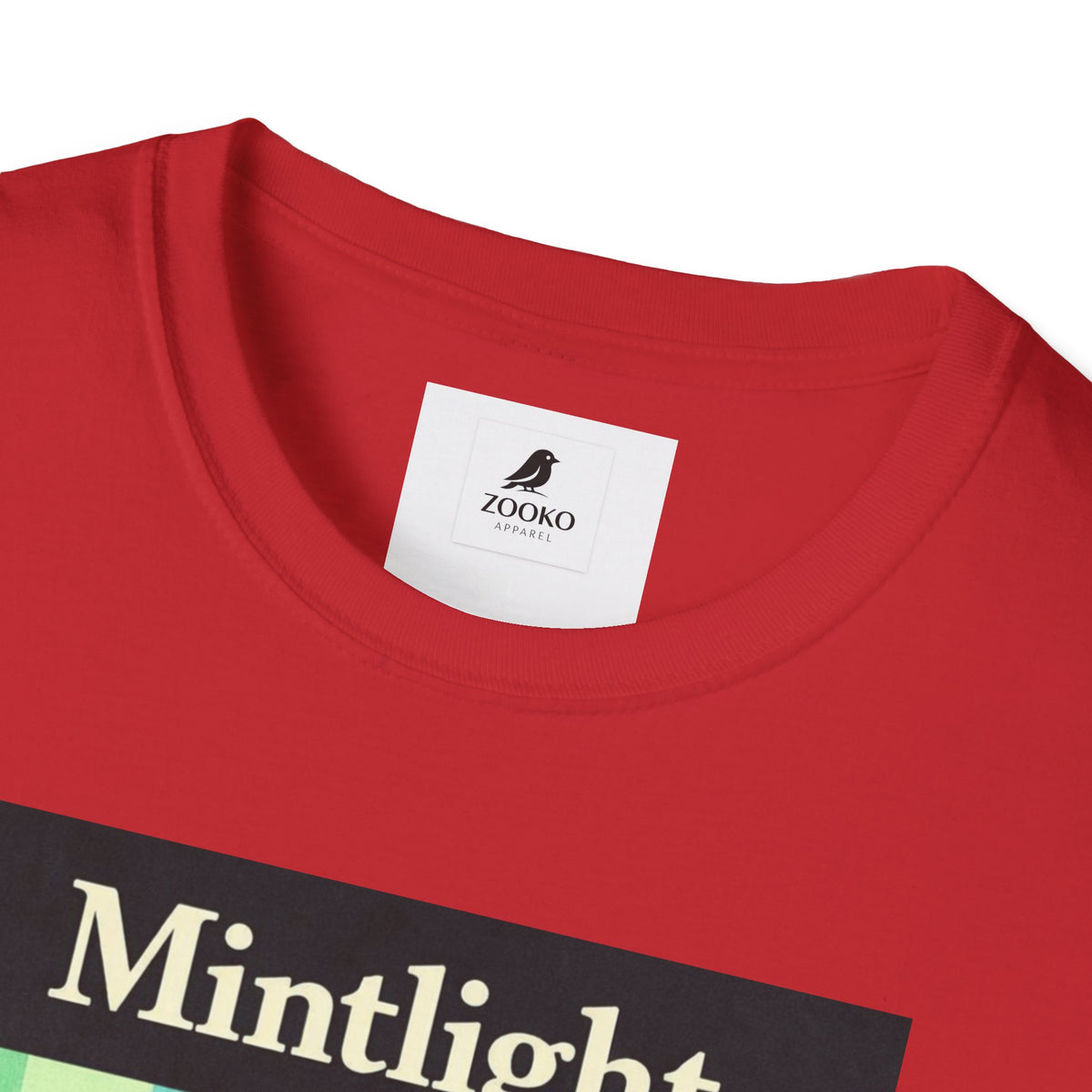 Mintlight Silhouette Tee — Retro Striped Graphic T-Shirt