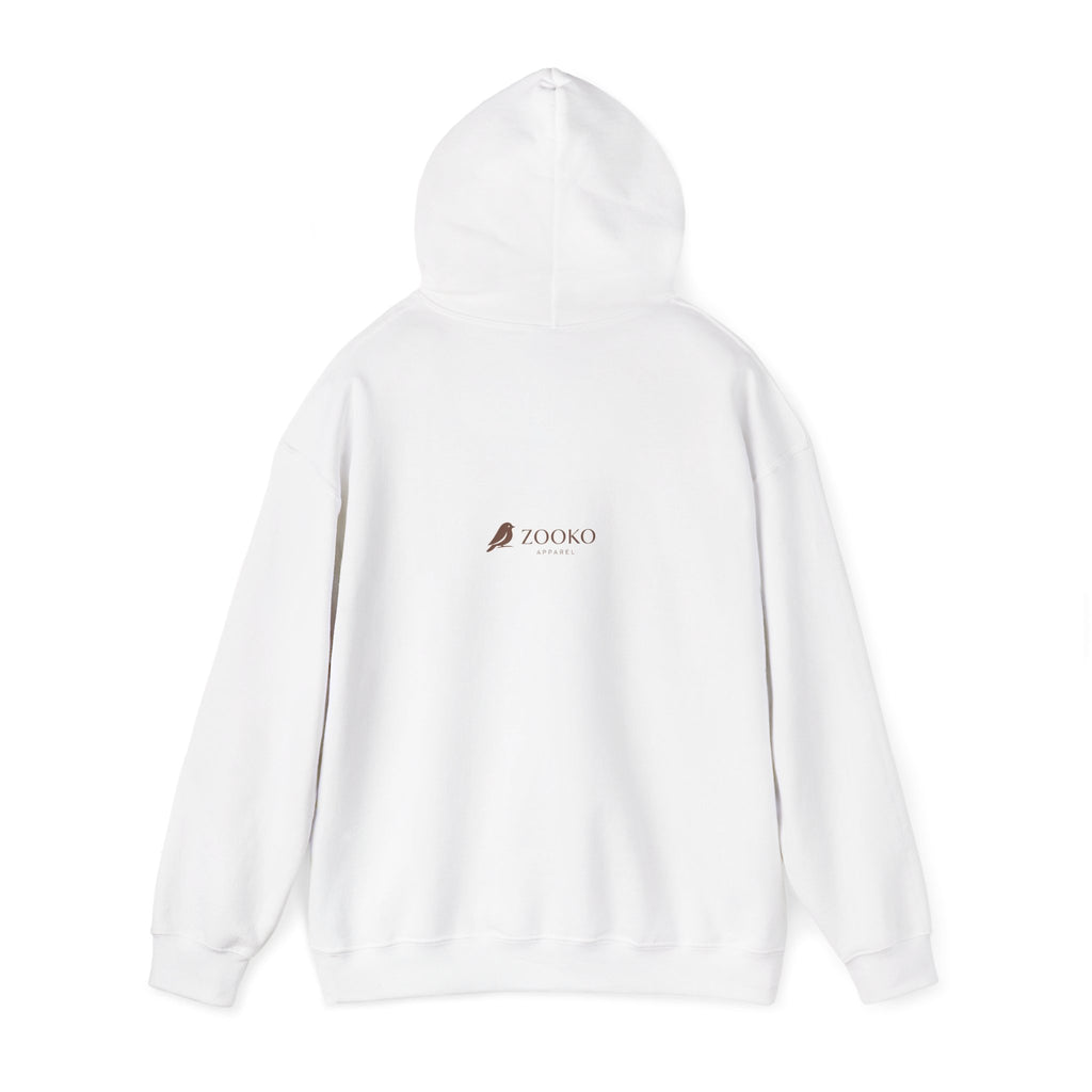 Zooko Logo Hoodie — Minimal Red Chest Graphic & Back Logo Pullover