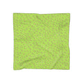 Neon Green Floral Leopard Print Scarf — Lightweight Poly Square Scarf