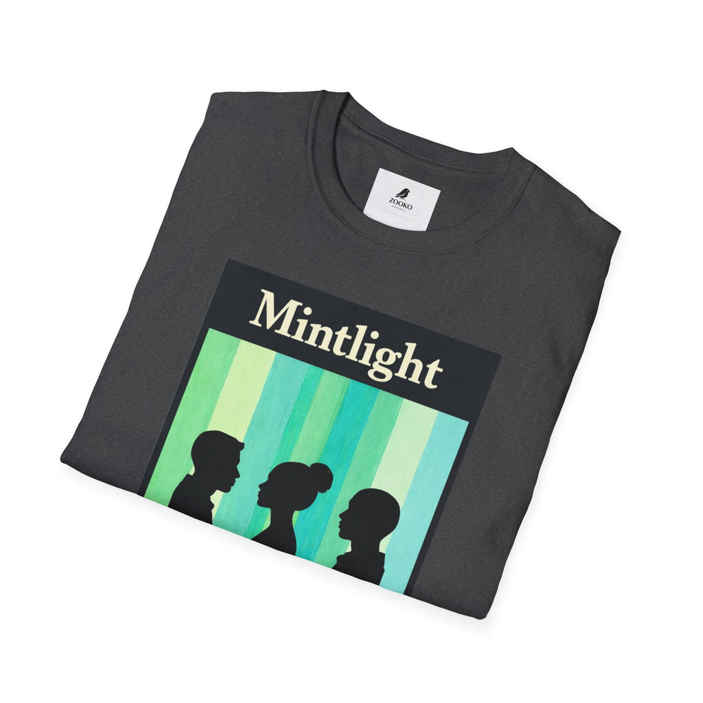 Mintlight Silhouette Tee — Retro Striped Graphic T-Shirt
