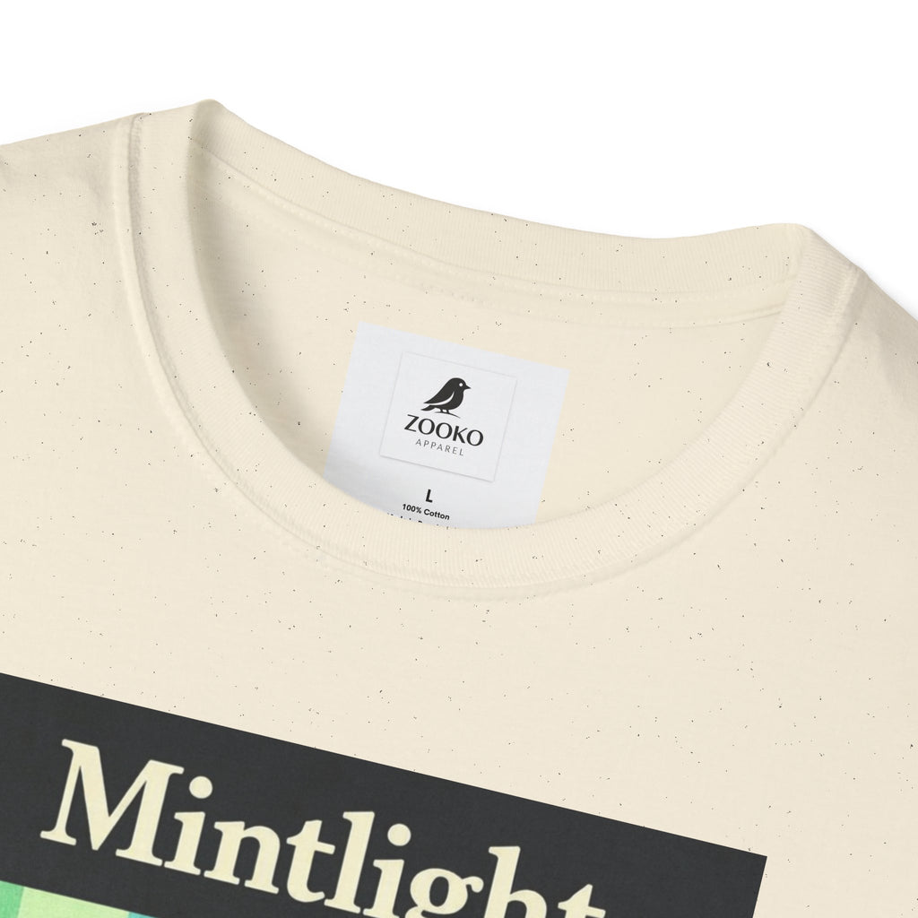 Mintlight Silhouette Tee — Retro Striped Graphic T-Shirt