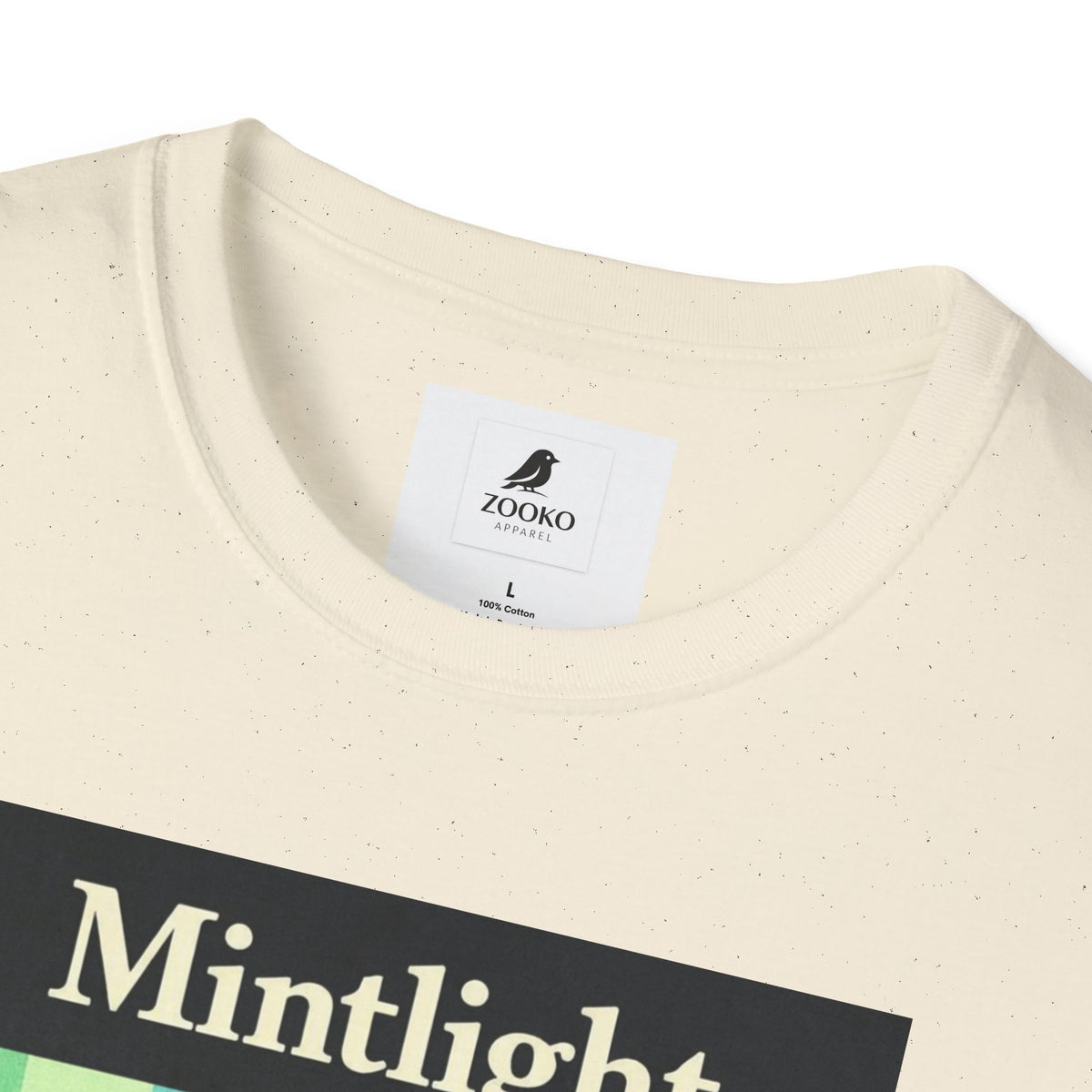 Mintlight Silhouette Tee — Retro Striped Graphic T-Shirt