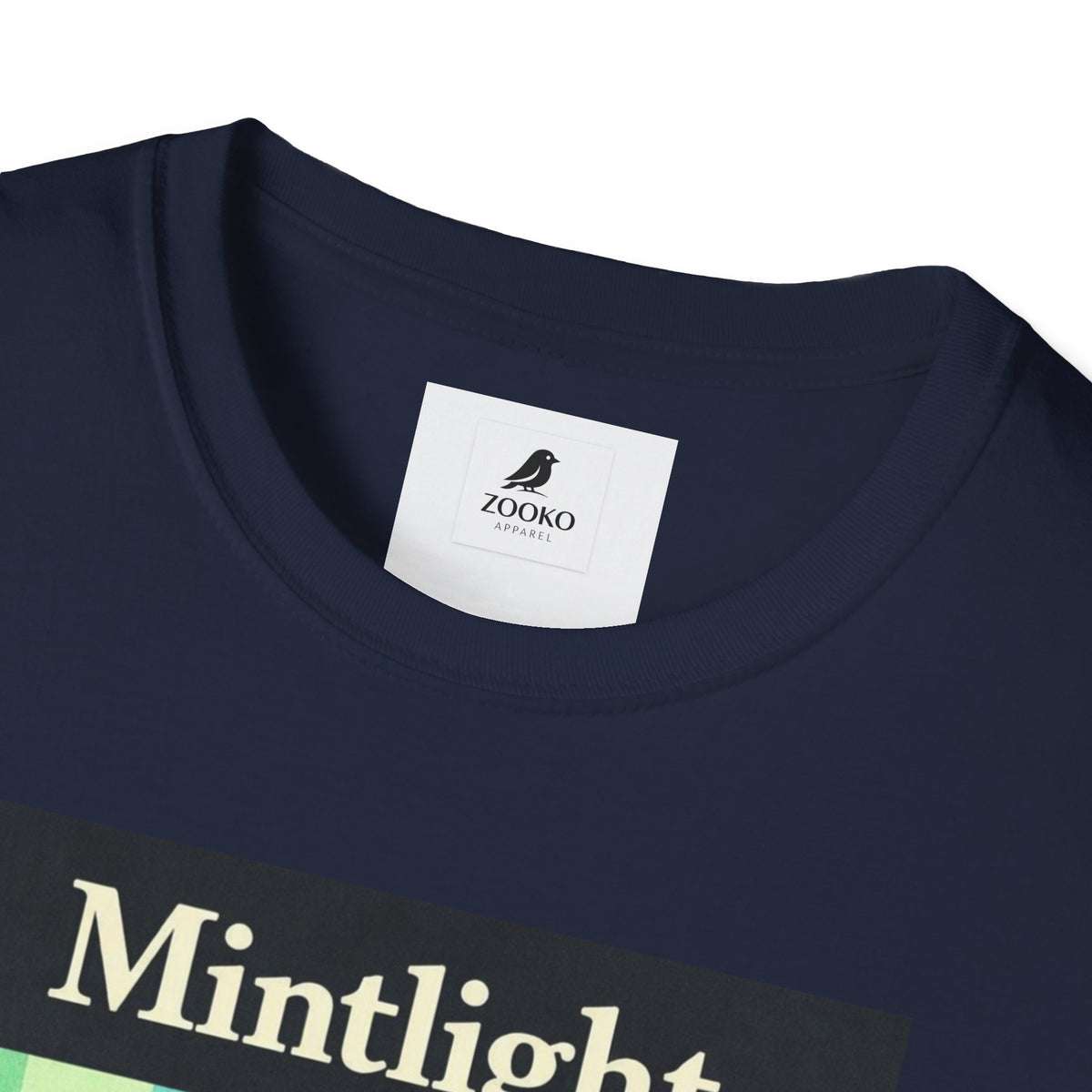 Mintlight Silhouette Tee — Retro Striped Graphic T-Shirt