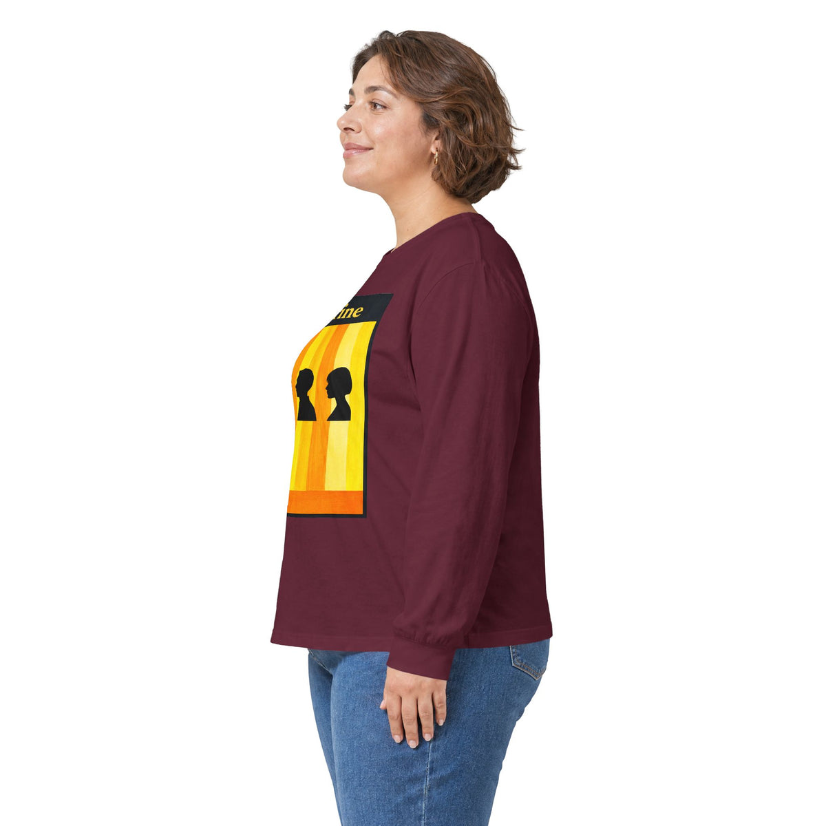 Citrine Silhouette Retro Long Sleeve Tee