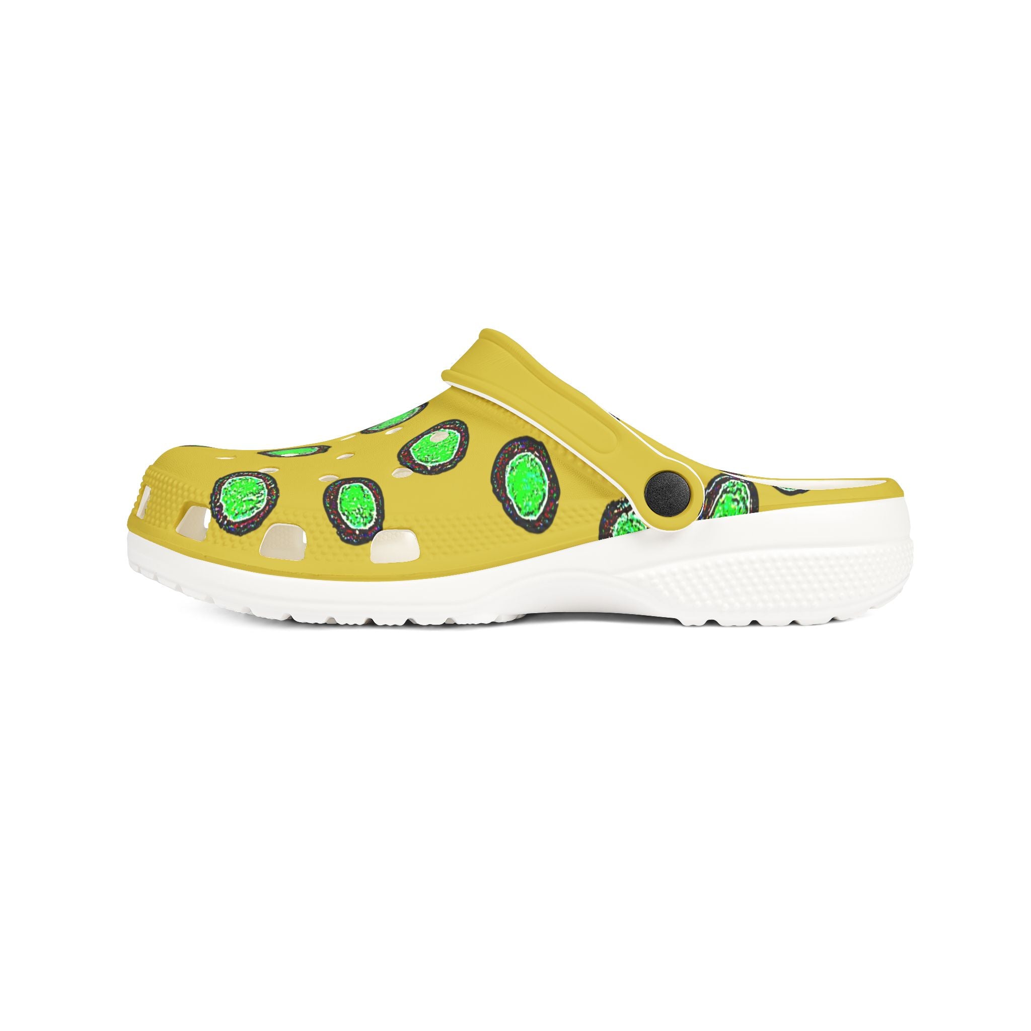 Green Avocado Pattern Clogs - EVA Foam Garden Shoes