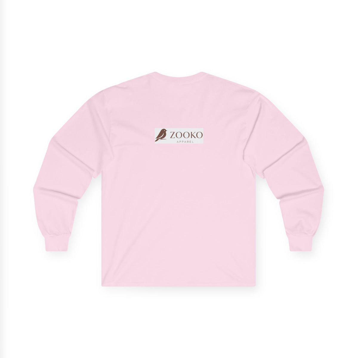 Azure Echo Long Sleeve Tee — Blue Stripe Silhouette Graphic
