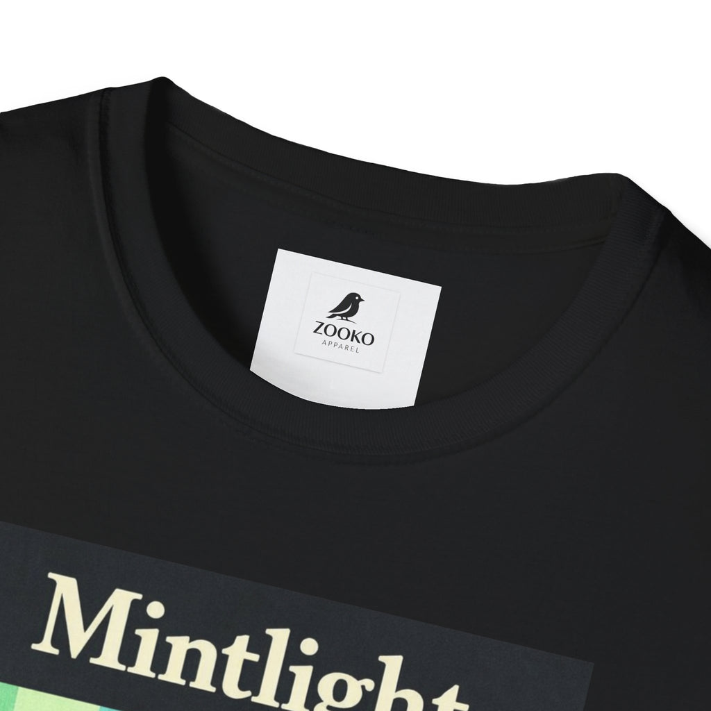 Mintlight Silhouette Tee — Retro Striped Graphic T-Shirt