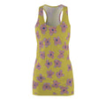 Yellow Floral Racerback Dress — Pink Blossom All-Over Print