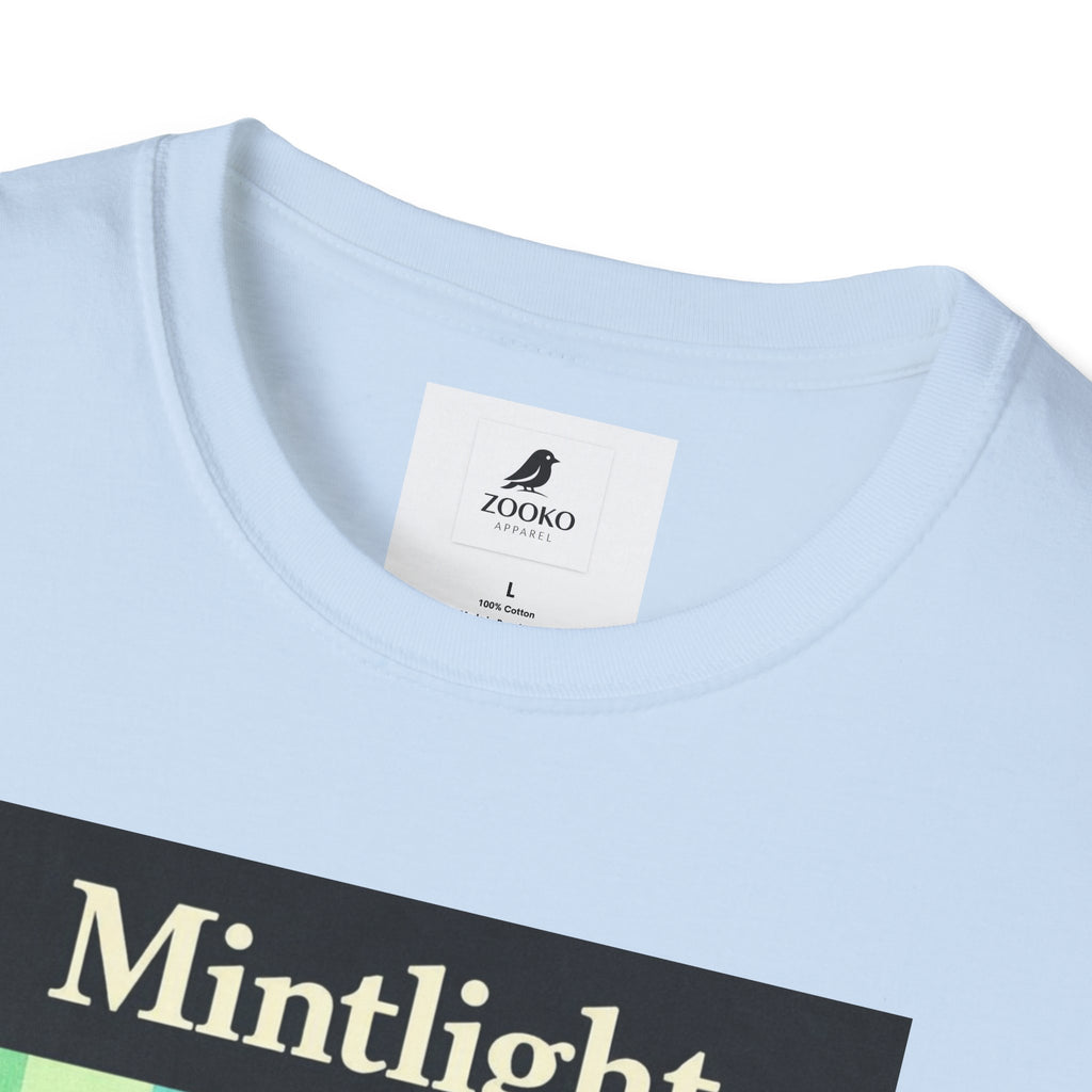 Mintlight Silhouette Tee — Retro Striped Graphic T-Shirt