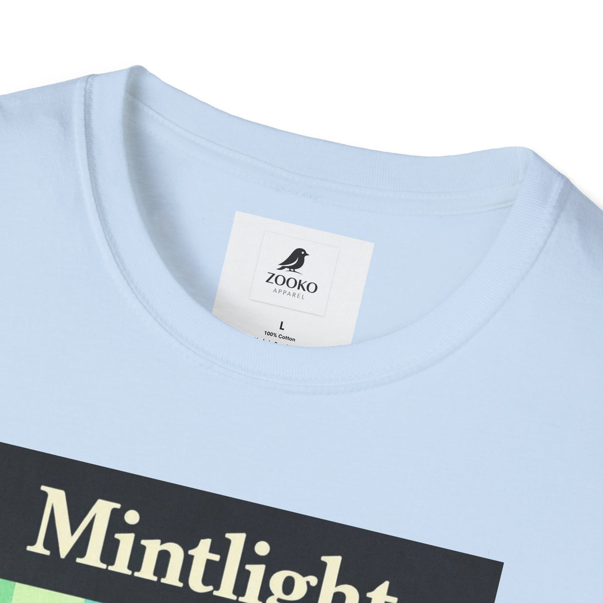 Mintlight Silhouette Tee — Retro Striped Graphic T-Shirt