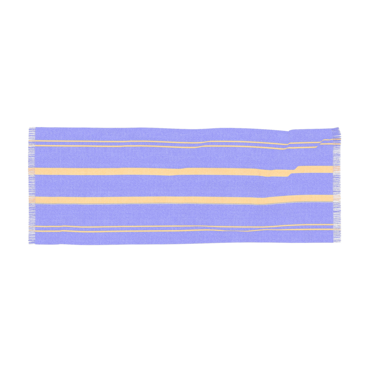 Striped Lightweight Scarf – Blue & Yellow Summer Wrap