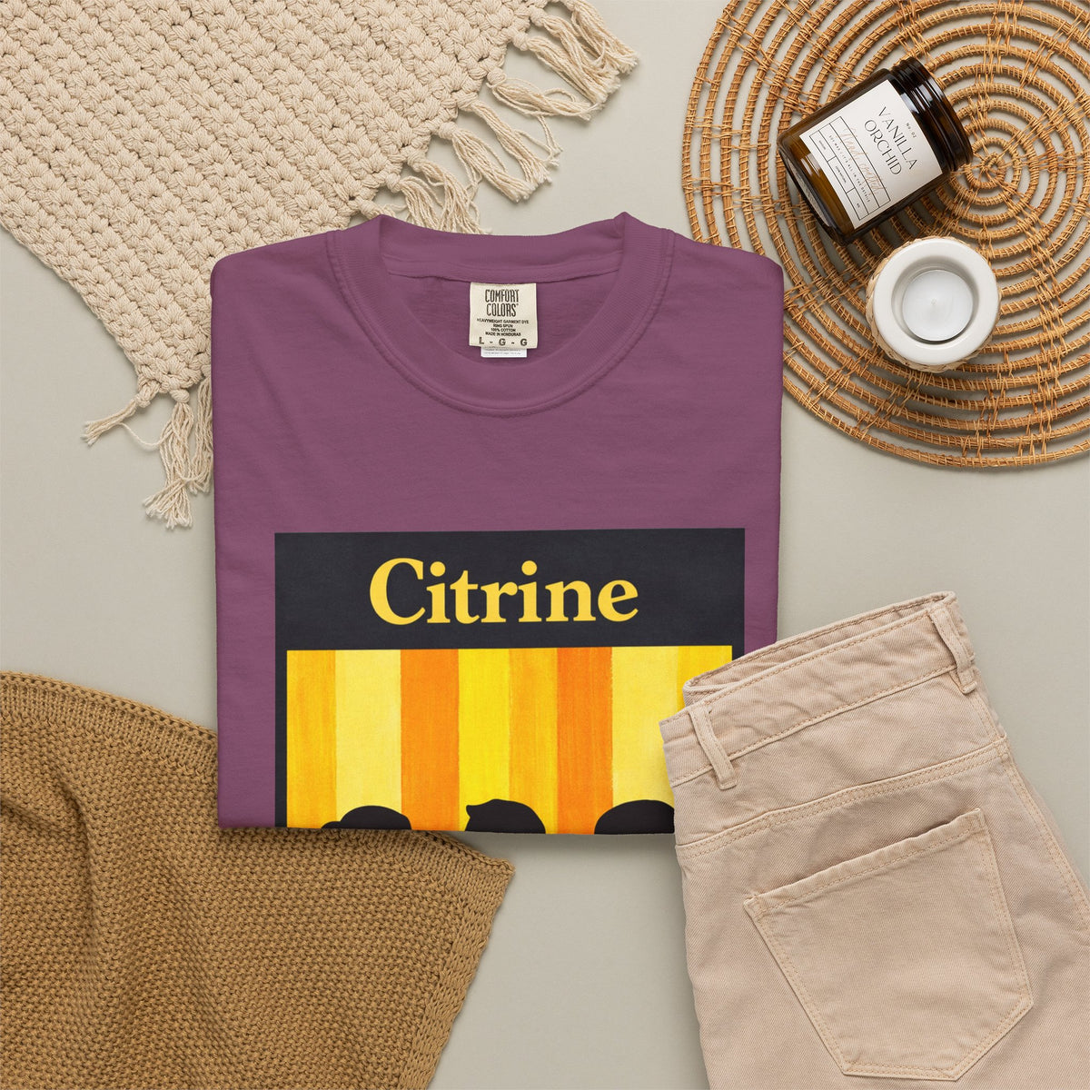 Citrine Silhouette Retro T-Shirt