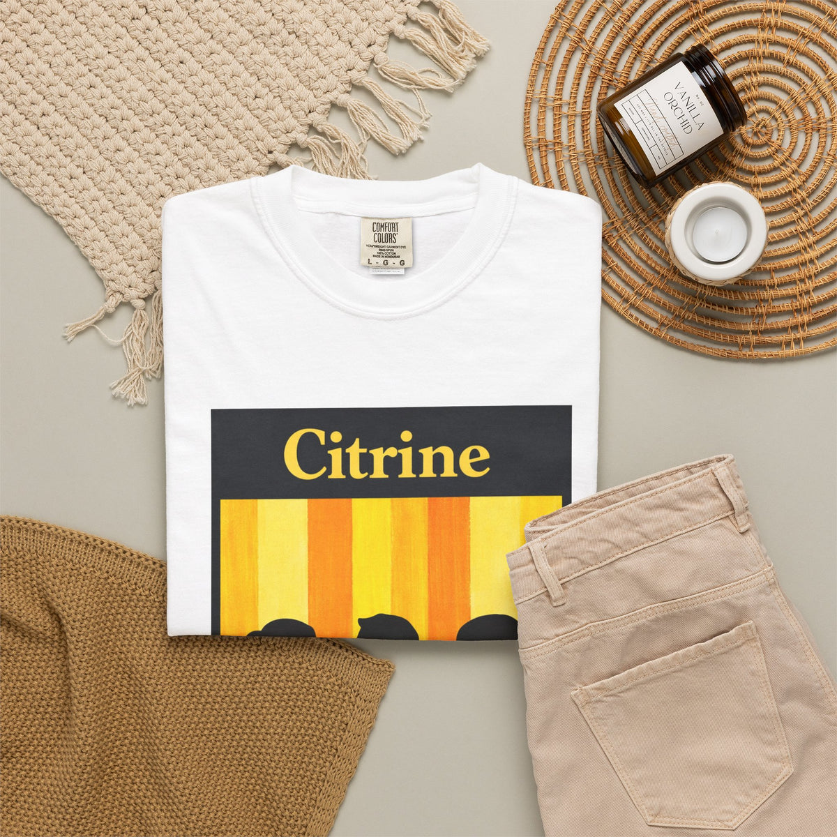 Citrine Silhouette Retro T-Shirt