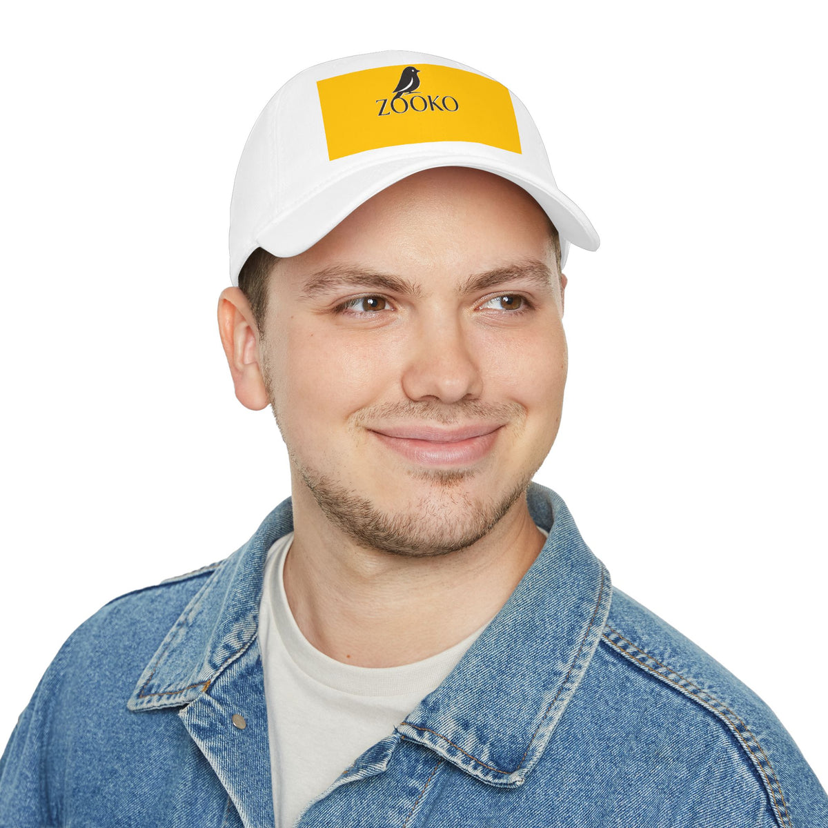 Yellow Rectangle Bird Logo Cap | ZOOKO Embroidered Baseball Cap