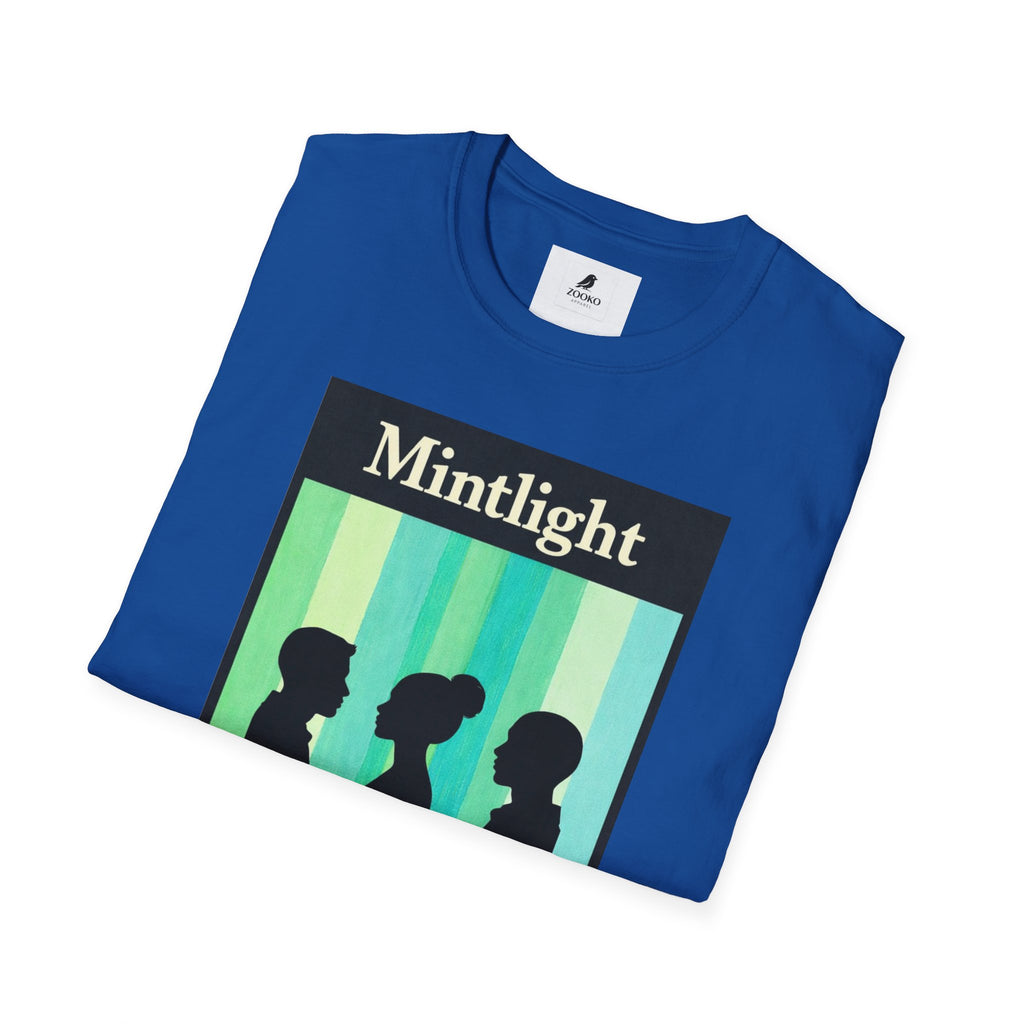 Mintlight Silhouette Tee — Retro Striped Graphic T-Shirt