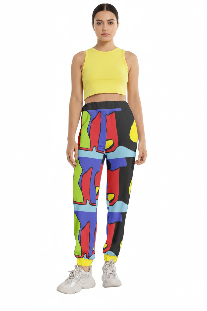 Bold Colors-Elastic Waist Tapered Sweatpant