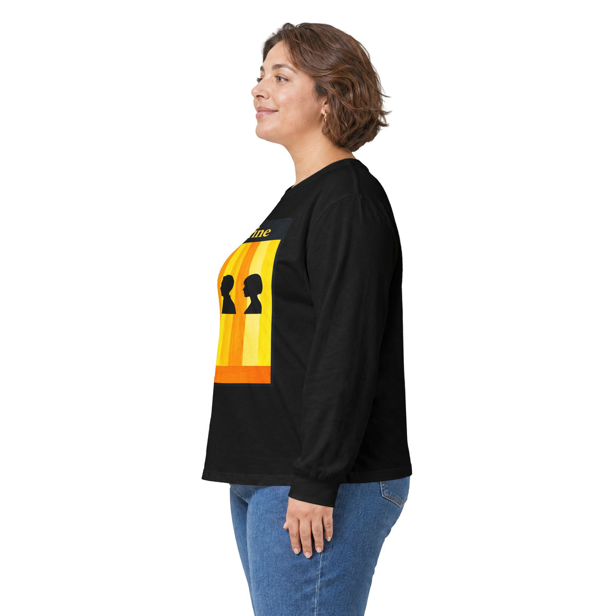 Citrine Silhouette Retro Long Sleeve Tee