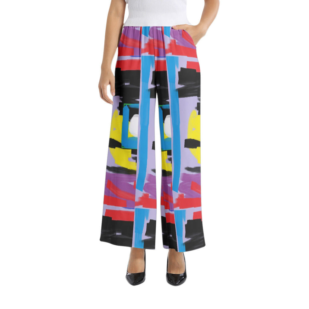 Elastic Waist Wide Leg Pant