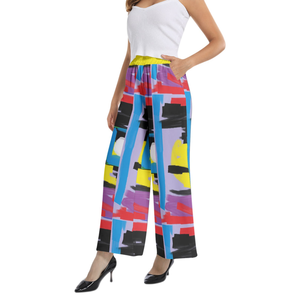 Elastic Waist Wide Leg Pant