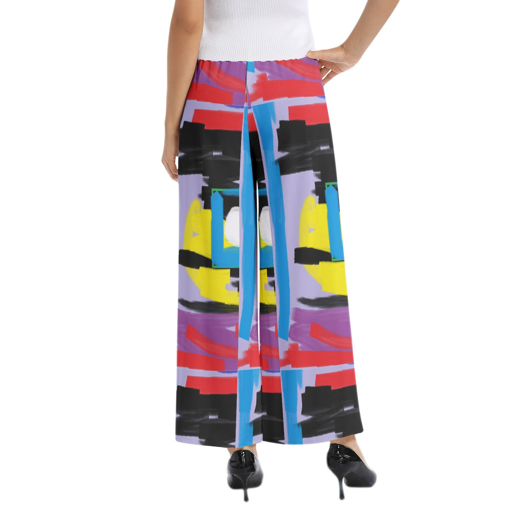 Elastic Waist Wide Leg Pant