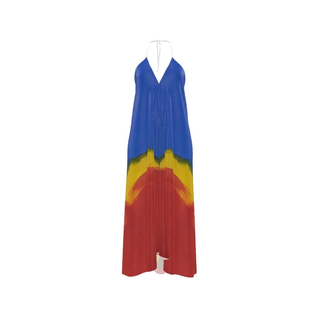 Halterneck backless dress