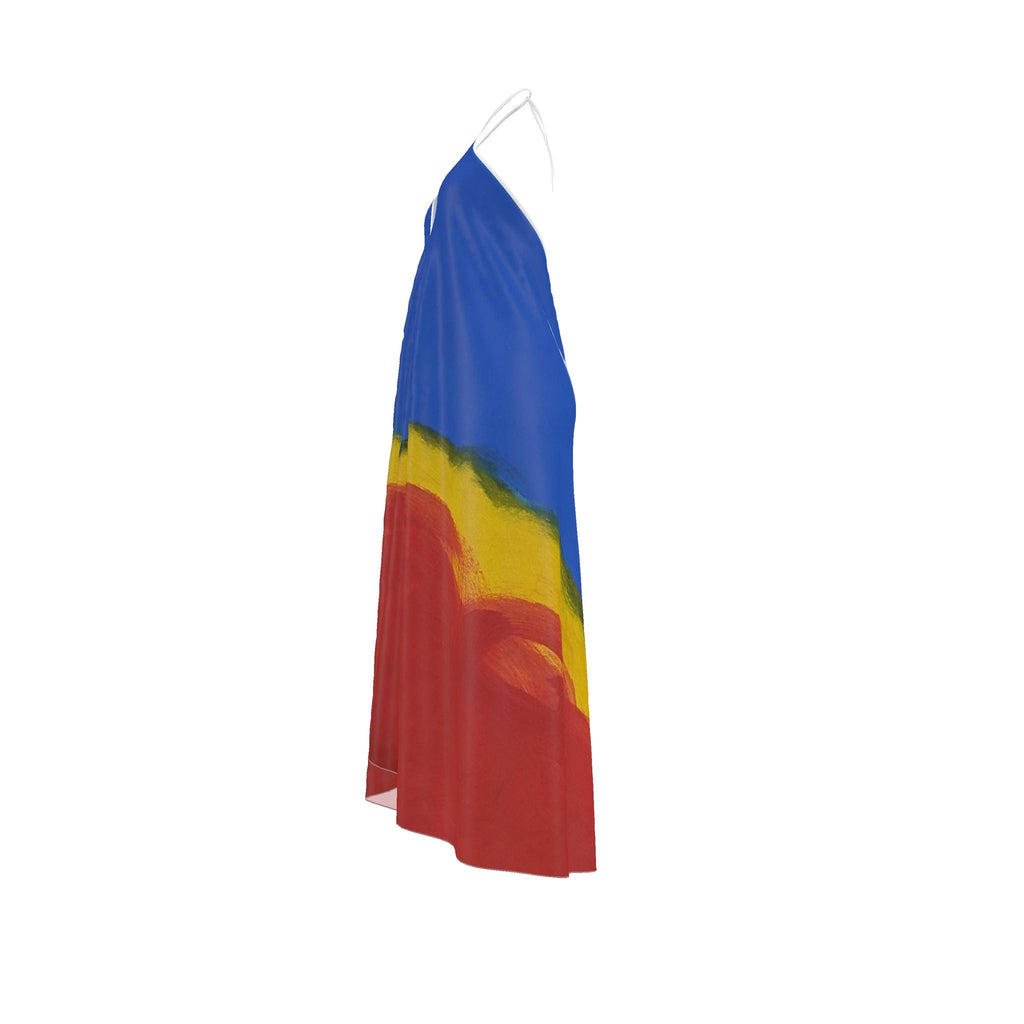 Halterneck backless dress