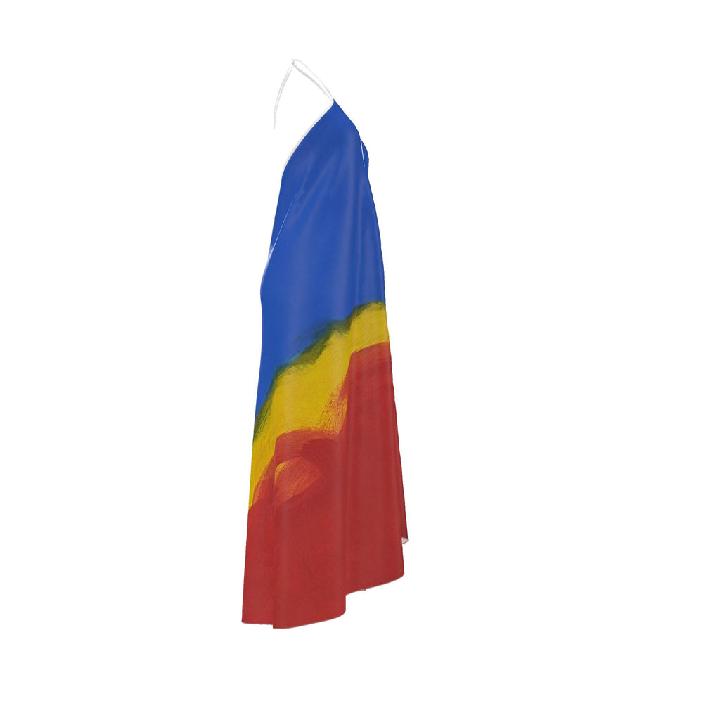 Halterneck backless dress