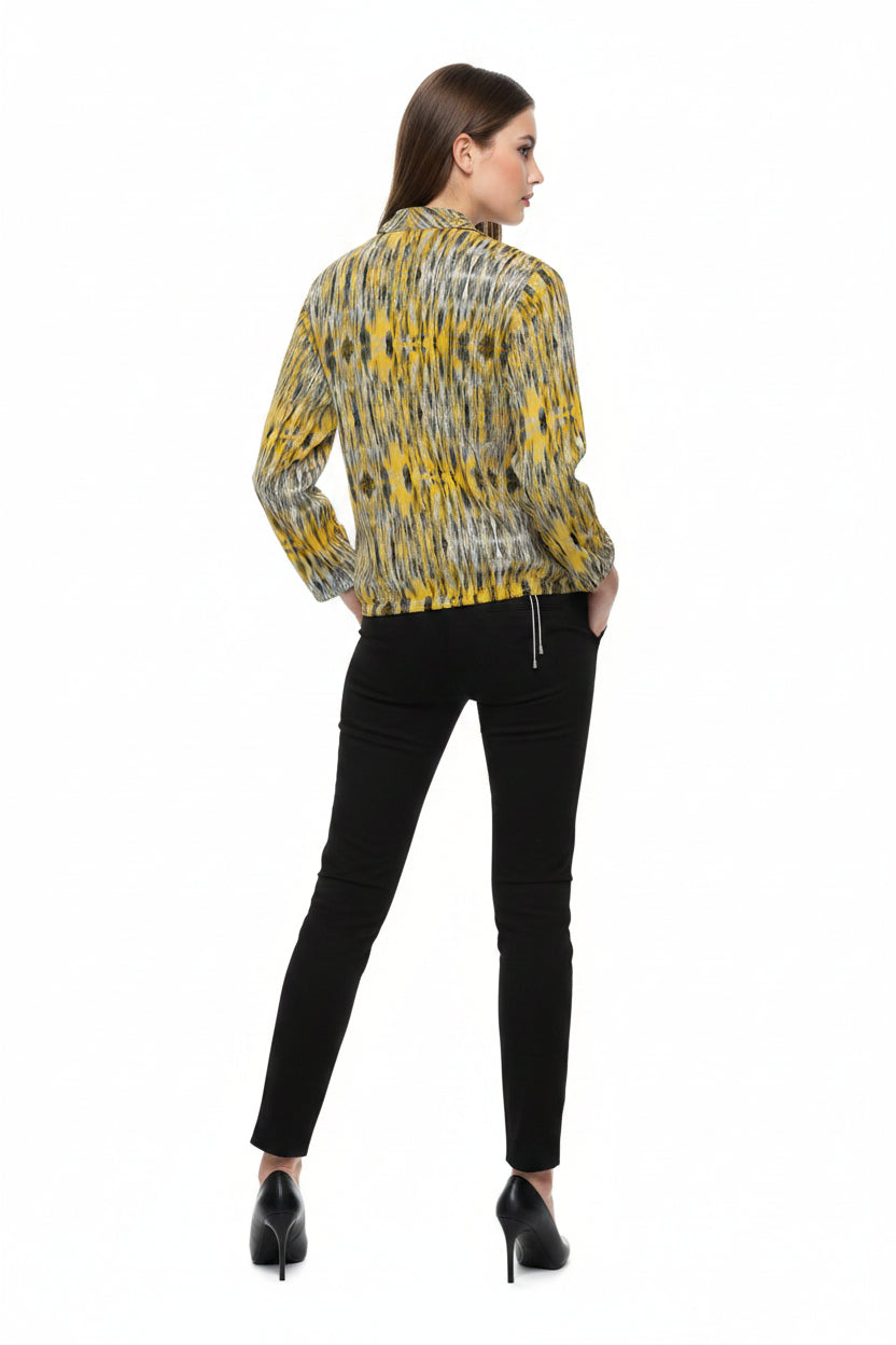 Black Gold-Wrap Blazer