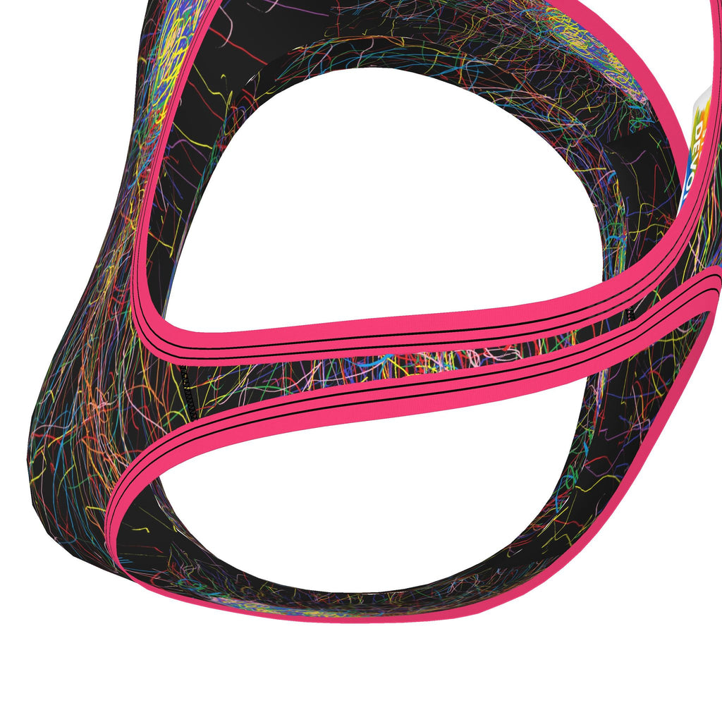 Neon Scribble Sports Bra
