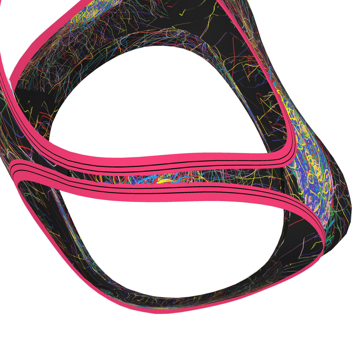 Neon Scribble Sports Bra