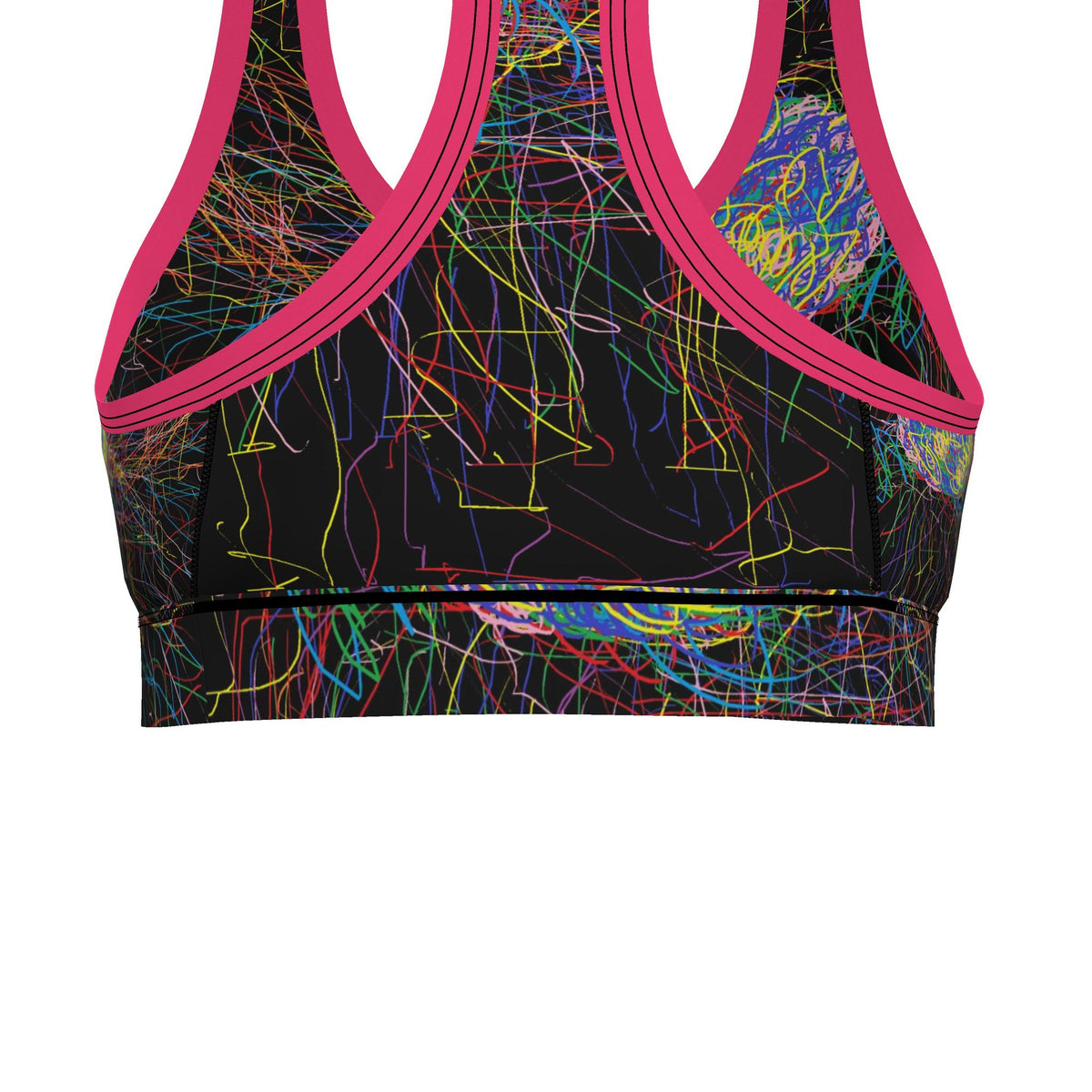 Neon Scribble Sports Bra