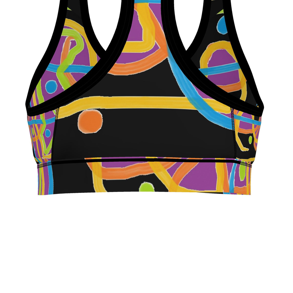 Abstract Lines Sports Bra
