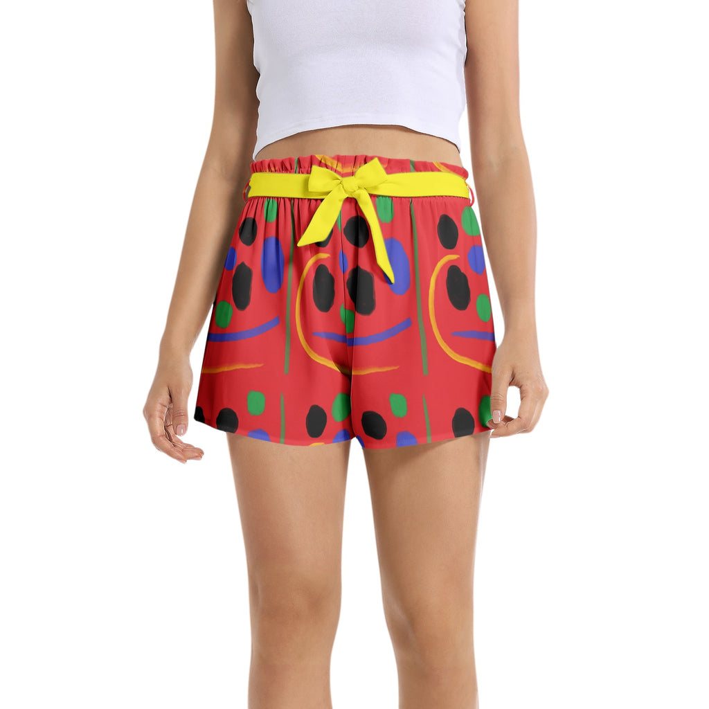 Printed colors Women's Belted Short