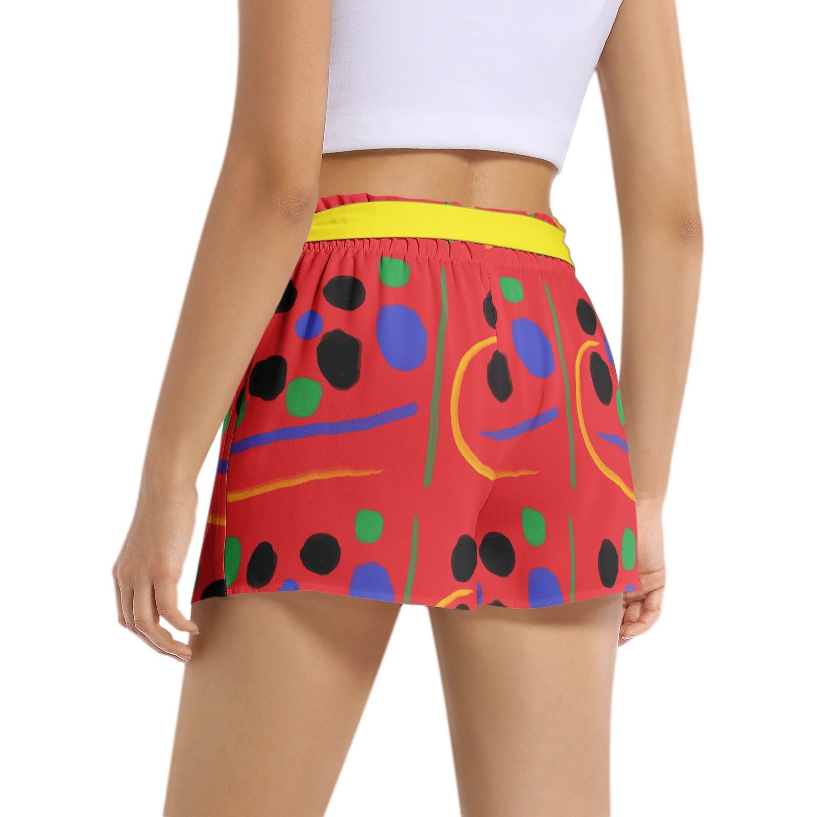 Printed colors Women's Belted Short