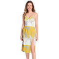 yellow Split Thigh V-Neck Cami Dress