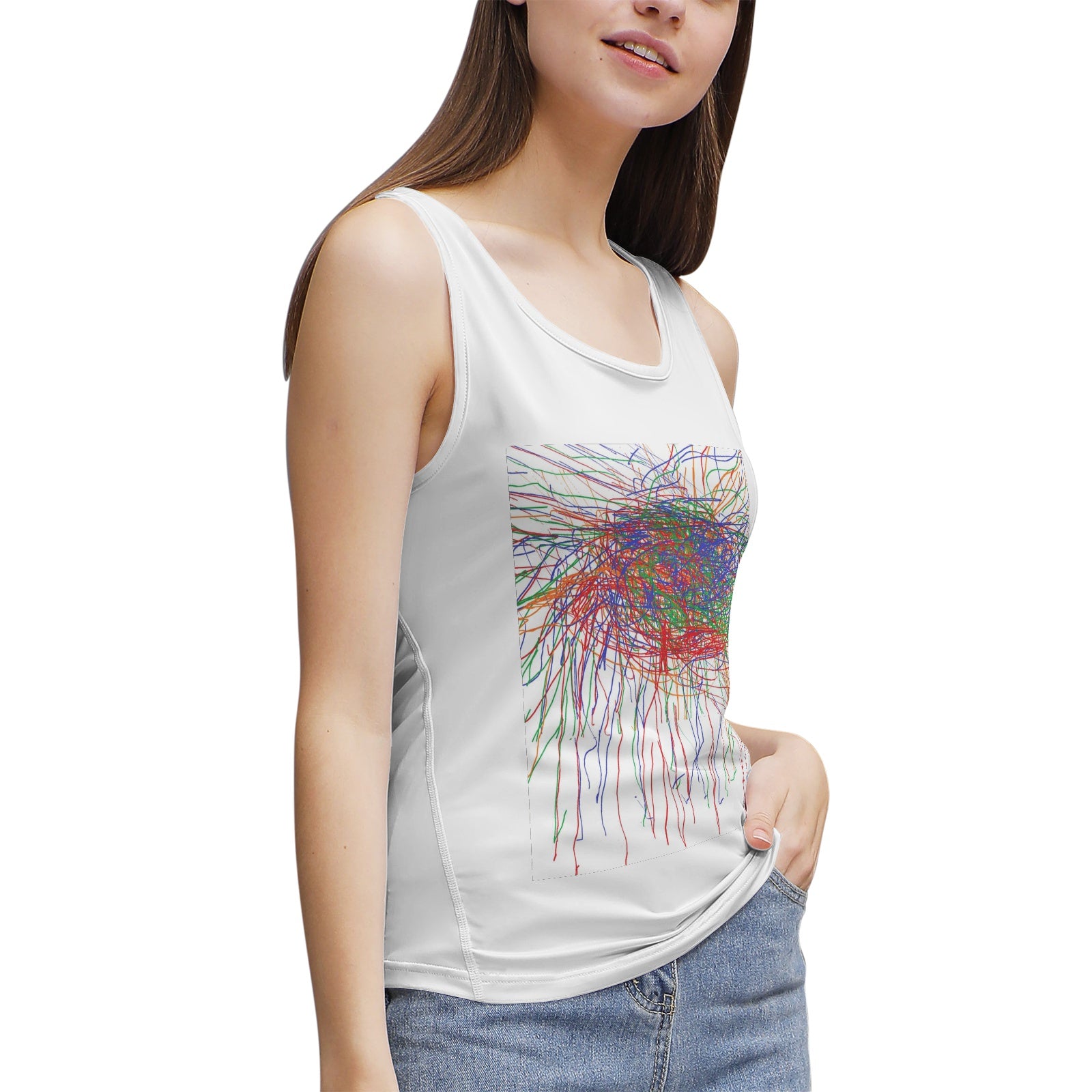 Art print Women's  Yoga Sport Tank