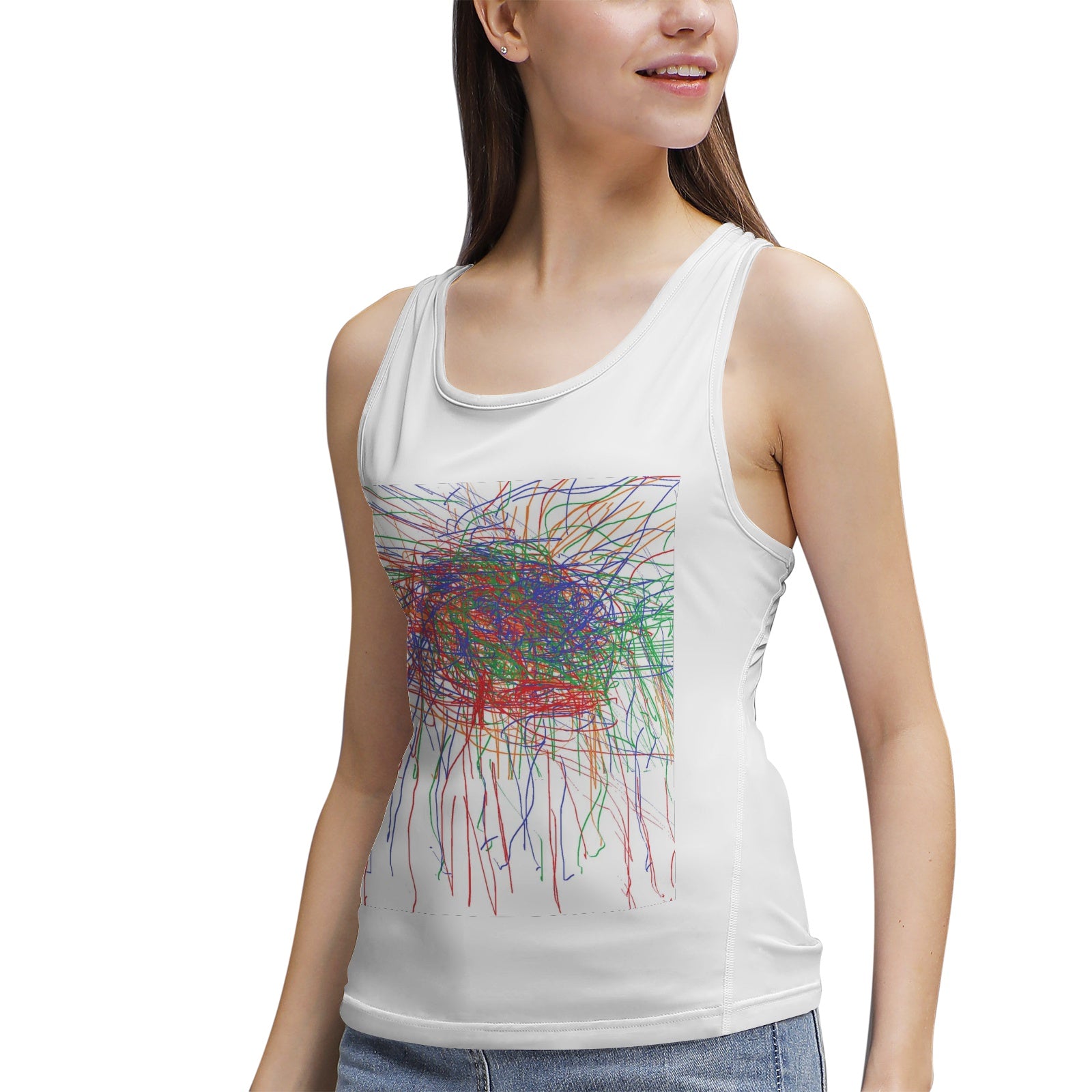 Art print Women's  Yoga Sport Tank