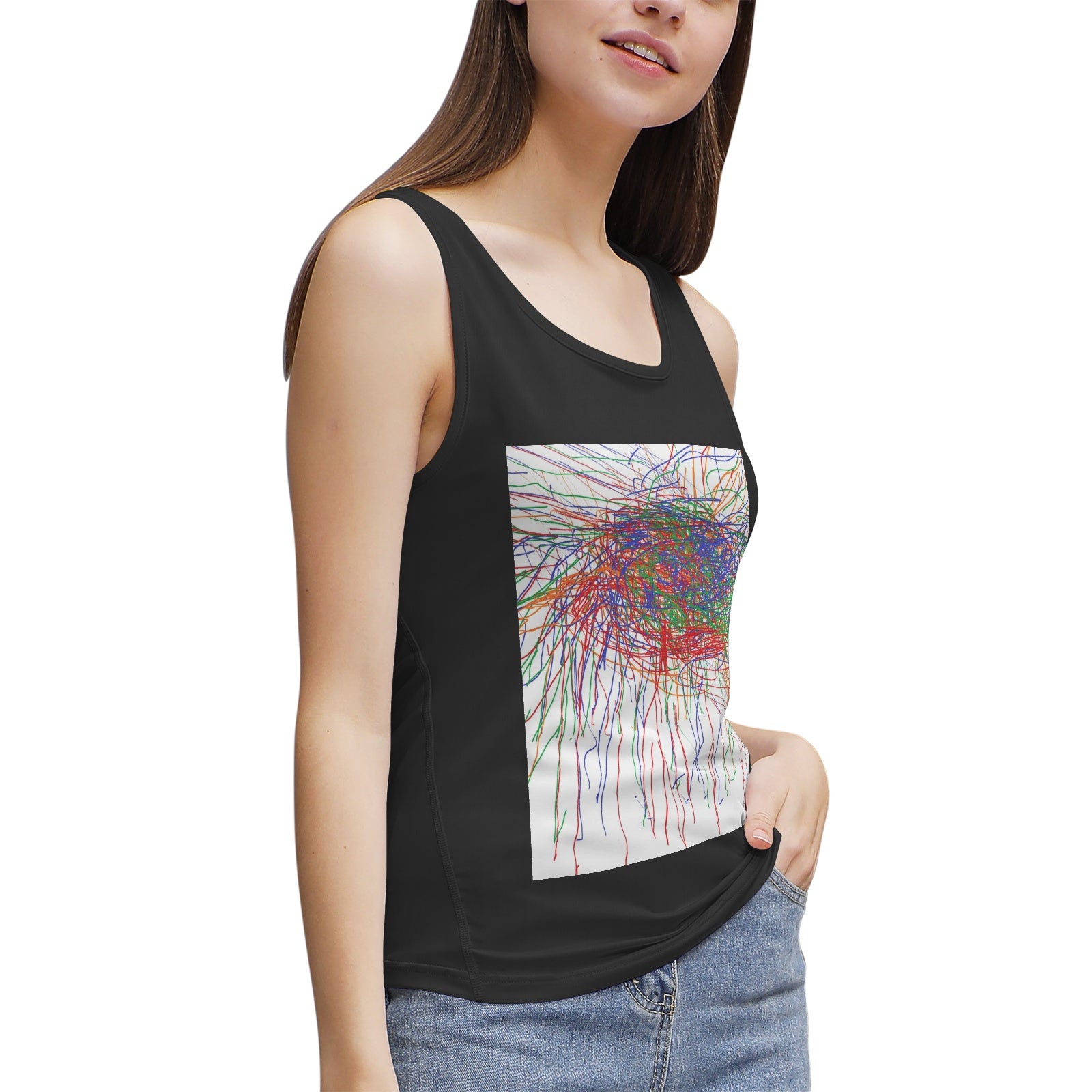 Art print Women's  Yoga Sport Tank