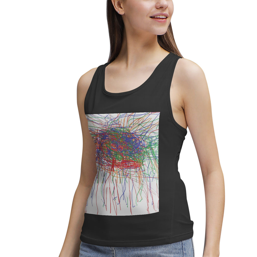 Art print Women's  Yoga Sport Tank
