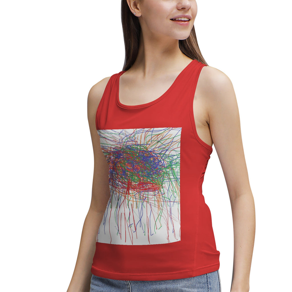 Art print Women's  Yoga Sport Tank