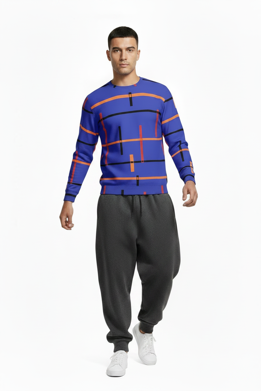 Purple print-Men's Sweatshirts
