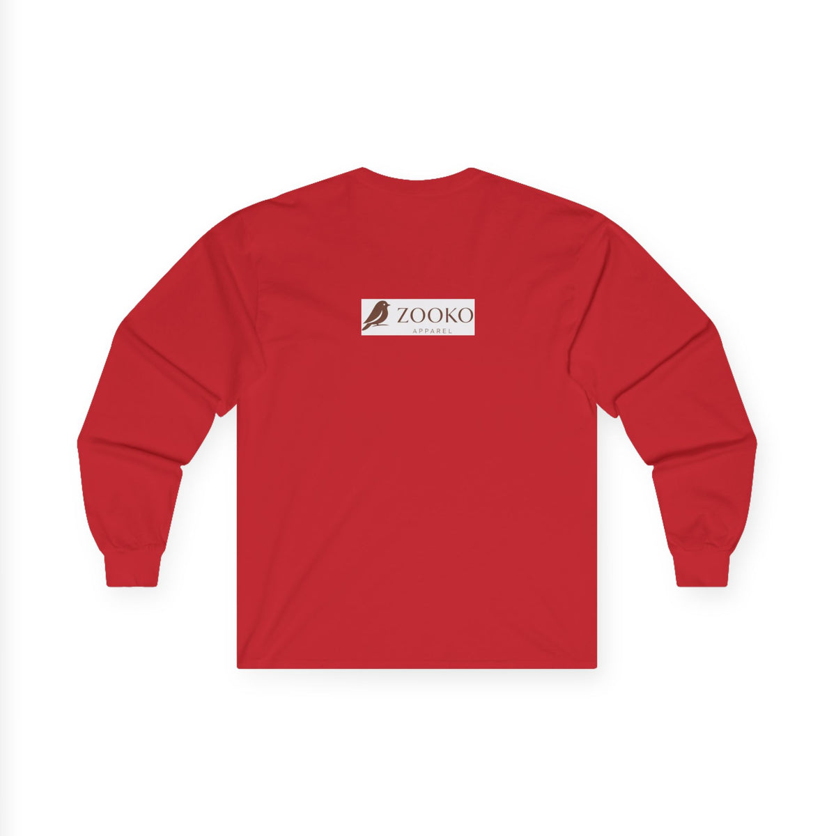 Azure Echo Long Sleeve Tee — Blue Stripe Silhouette Graphic
