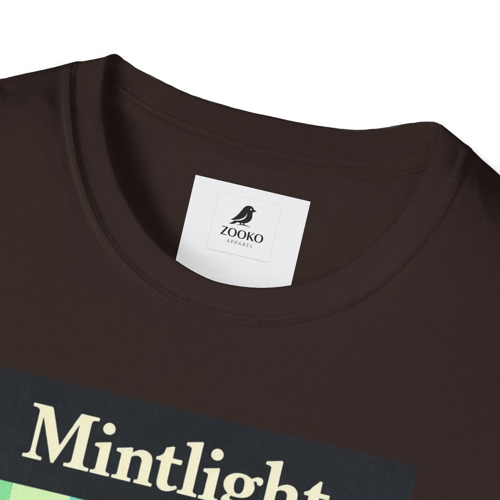 Mintlight Silhouette Tee — Retro Striped Graphic T-Shirt