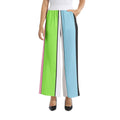 Color Stripes-Elastic Waist Wide Leg Pant
