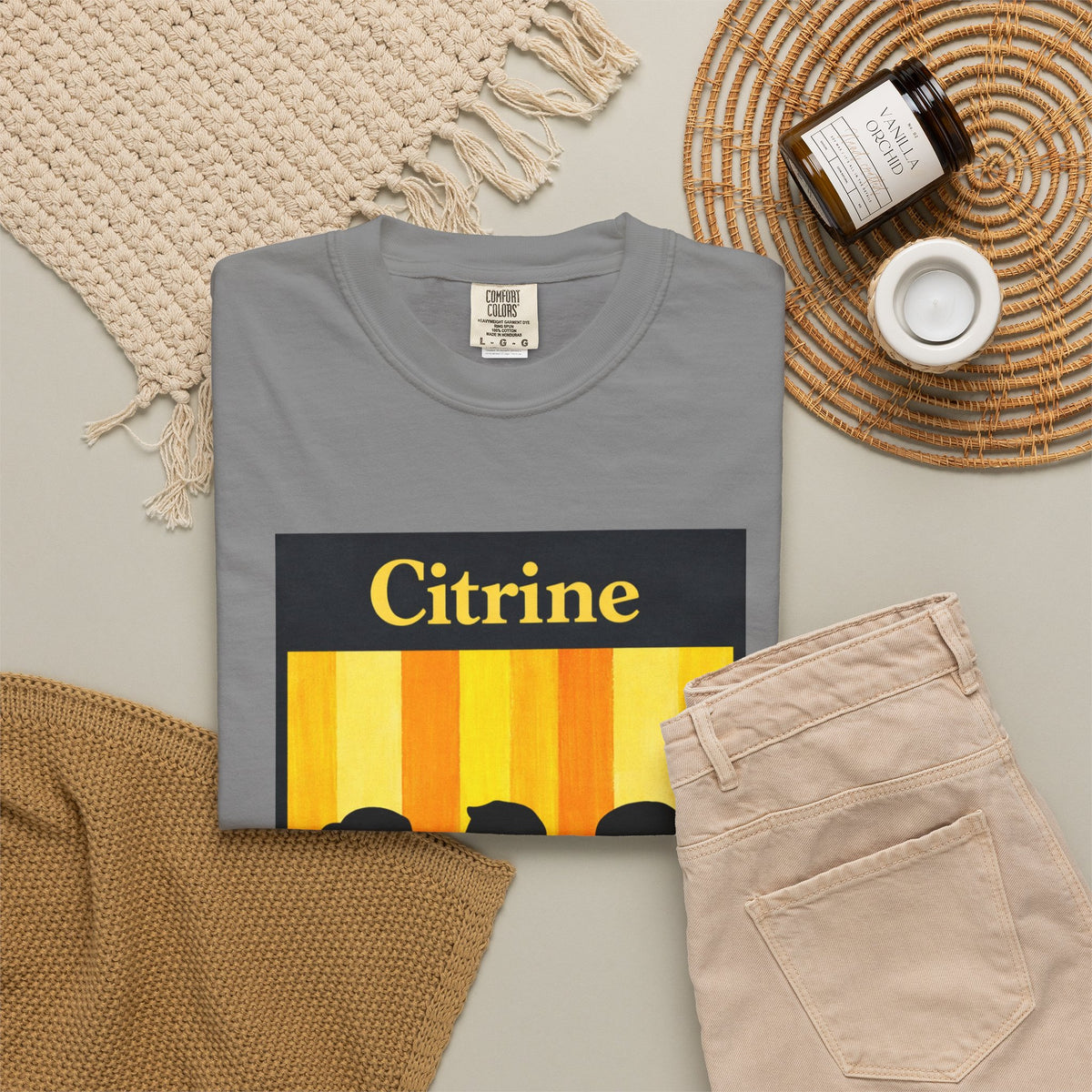 Citrine Silhouette Retro T-Shirt