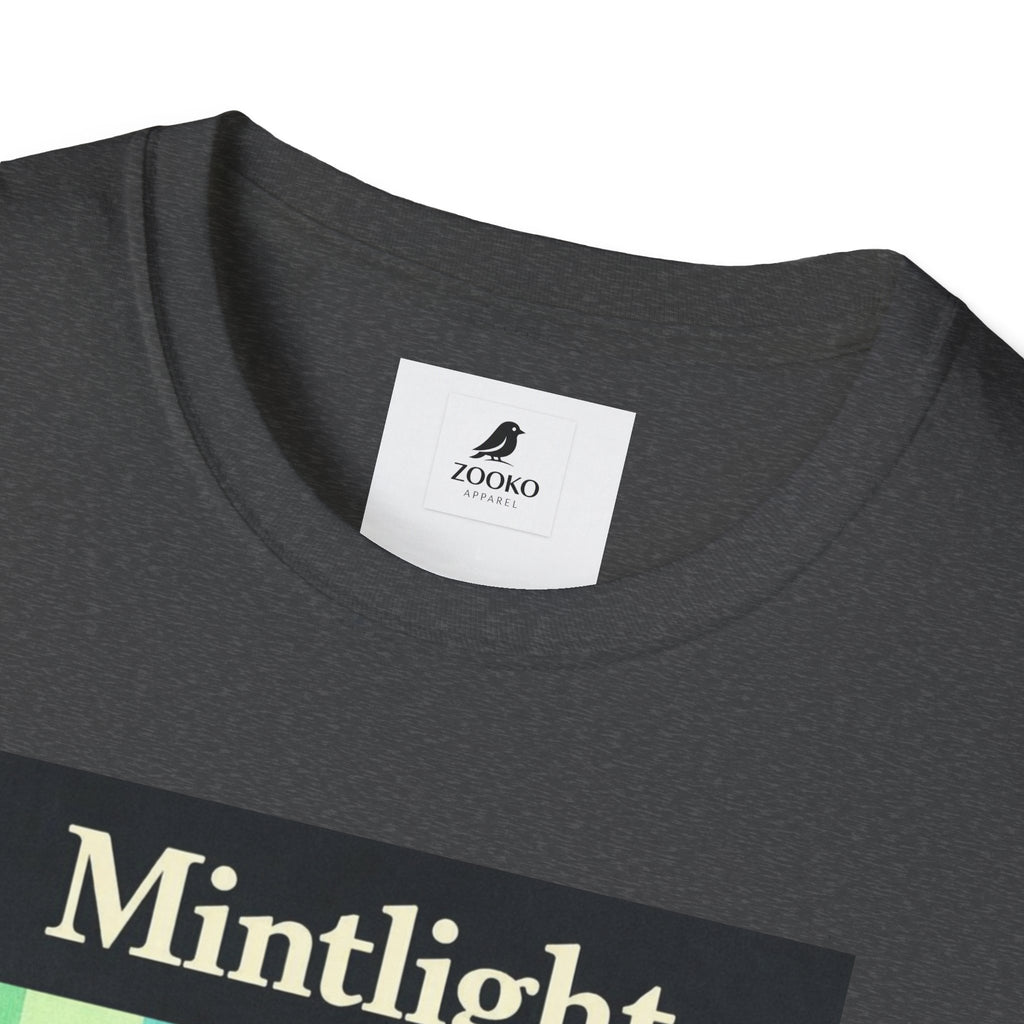 Mintlight Silhouette Tee — Retro Striped Graphic T-Shirt
