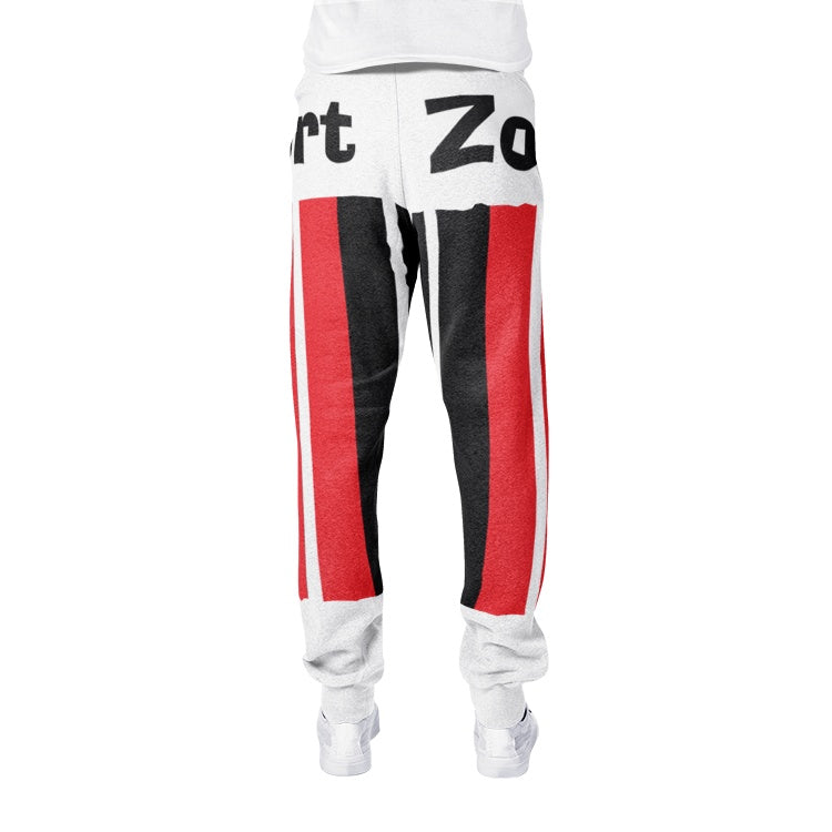 Red-Black Strips Print men's joggers sweatpants