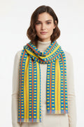 Light Scarf – Bright Geometric Striped Lightweight Fashion Scarf